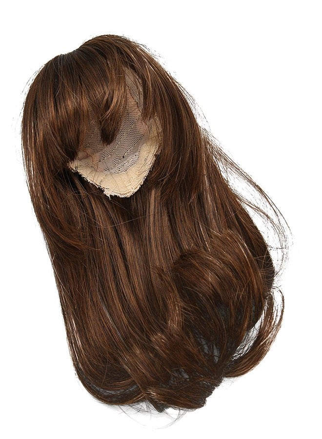 DOACT 1/6 Ball Jointed Doll Wig with Bangs, High Temp Silk Hair, 15.5-17cm Scalp, Light Brown - Image 5